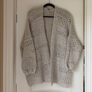 Loose knit cardigan